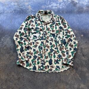 Vintage 80's Thick Cotton Duck Camo Shirt